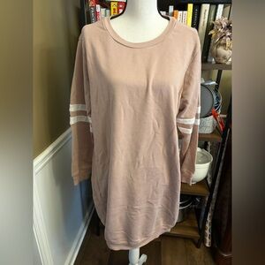 No Comment Nude Pink Oversized Sweatshirt